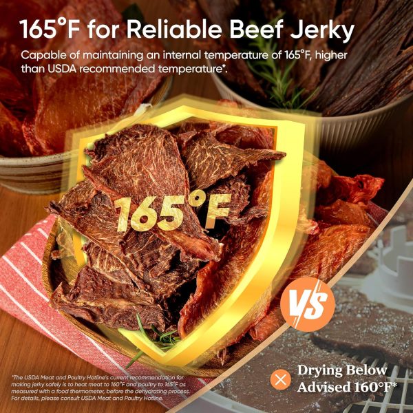 COSORI Food Dehydrator, Bigger Than 7 Trays With Large 6.5" Drying Space, 600W Power Saves More Time Than 480W, 165°F Dehydrated Dryer for Jerky, Dog Treats, Herbs, Meat, Fruit, and Yogurt, Silver - Image 4