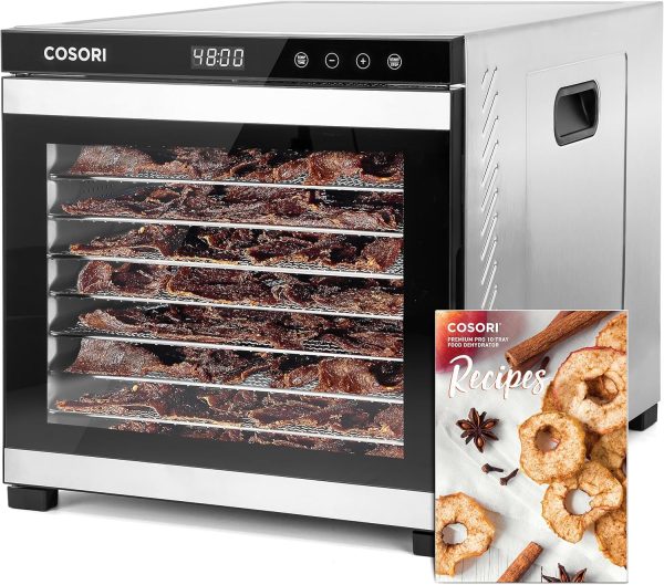 COSORI Food Dehydrator, Bigger Than 7 Trays With Large 6.5" Drying Space, 600W Power Saves More Time Than 480W, 165°F Dehydrated Dryer for Jerky, Dog Treats, Herbs, Meat, Fruit, and Yogurt, Silver - Image 9