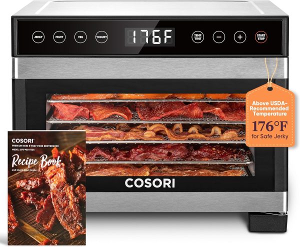 COSORI Food Dehydrator, Bigger Than 7 Trays With Large 6.5" Drying Space, 600W Power Saves More Time Than 480W, 165°F Dehydrated Dryer for Jerky, Dog Treats, Herbs, Meat, Fruit, and Yogurt, Silver - Image 15