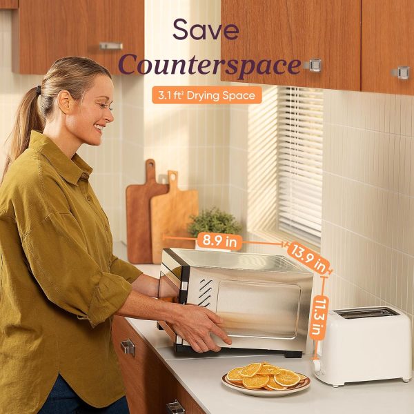 COSORI Food Dehydrator, Bigger Than 7 Trays With Large 6.5" Drying Space, 600W Power Saves More Time Than 480W, 165°F Dehydrated Dryer for Jerky, Dog Treats, Herbs, Meat, Fruit, and Yogurt, Silver - Image 19