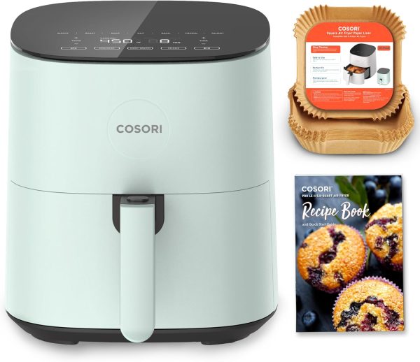 COSORI Air Fryer Pro 9-in-1, Compact 5QT, 450℉: Half Time & Chef-Grade Cook, One-Wipe Clean Glass Panel, 130+ In-App Recipes with Nutritional Info, Nonstick & Dishwasher-Safe Basket, Gray - Image 8