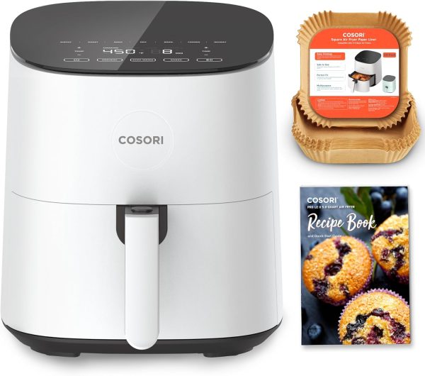 COSORI Air Fryer Pro 9-in-1, Compact 5QT, 450℉: Half Time & Chef-Grade Cook, One-Wipe Clean Glass Panel, 130+ In-App Recipes with Nutritional Info, Nonstick & Dishwasher-Safe Basket, Gray - Image 15