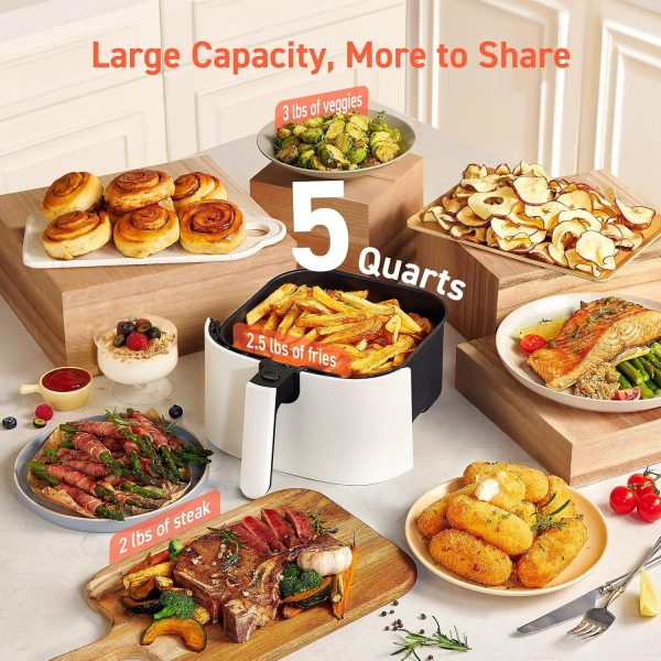 COSORI Air Fryer Pro 9-in-1, Compact 5QT, 450℉: Half Time & Chef-Grade Cook, One-Wipe Clean Glass Panel, 130+ In-App Recipes with Nutritional Info, Nonstick & Dishwasher-Safe Basket, Gray - Image 16