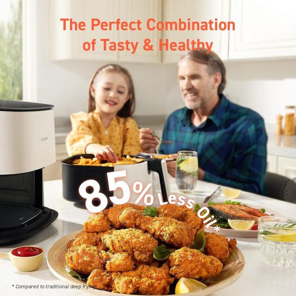 COSORI Air Fryer Pro 9-in-1, Compact 5QT, 450℉: Half Time & Chef-Grade Cook, One-Wipe Clean Glass Panel, 130+ In-App Recipes with Nutritional Info, Nonstick & Dishwasher-Safe Basket, Gray - Image 18