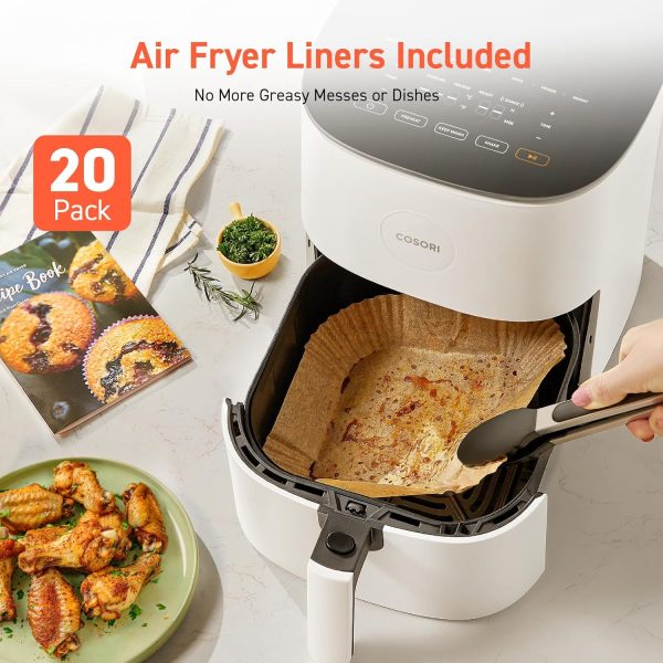 COSORI Air Fryer Pro 9-in-1, Compact 5QT, 450℉: Half Time & Chef-Grade Cook, One-Wipe Clean Glass Panel, 130+ In-App Recipes with Nutritional Info, Nonstick & Dishwasher-Safe Basket, Gray - Image 21