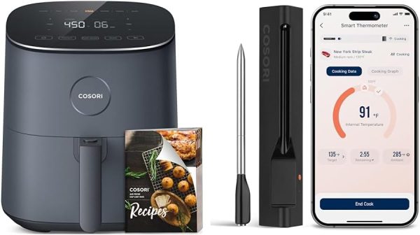 COSORI Clear Window Air Fryer, 6.5 Quart Large Compact Airfryer, 12 One-Touch Savable Custom Functions, Cookbooks and Online Recipes, Nonstick and Dishwasher-Safe - Image 8