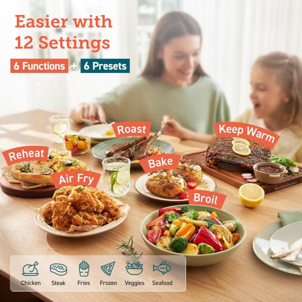 COSORI 6.8Qt Air Fryer, 12-in-1 Dual Blaze for 360° Crispy Meals, No Shaking & Preheating to Fast Cooking with Bake, Roast, Broil, 100+In-App Recipes, Dishwasher Safe - Image 4