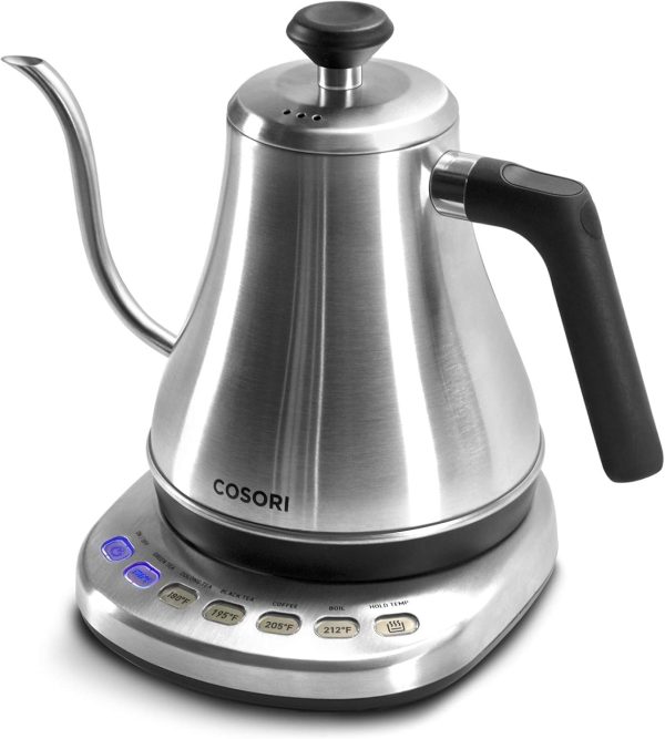 COSORI Electric Gooseneck Kettle with 5 Temperature Control Presets, Pour Over Kettle for Coffee & Tea, Hot Water Boiler, 100% Stainless Steel Inner Lid & Bottom, 1200W/0.8L - Image 13