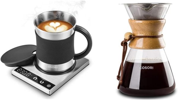 COSORI Pour Over Coffee Maker with Double Layer Stainless Steel Filter, 8-Cup, 34oz, Drip Coffee Maker, Coffee Dripper Brewer, High Heat Resistant Carafe, also for Camping, Hiking - Image 8